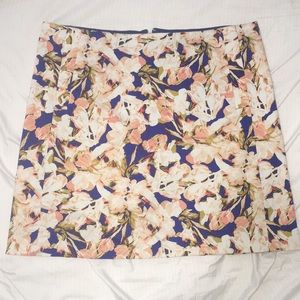JCrew Floral Print Mini Skirt